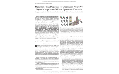 Metaphoric Hand Gestures for Orientation-aware VR Object Manipulation with an Egocentric Viewpoint, Thumbnail