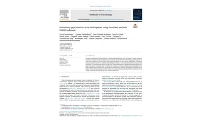 Preliminary psychometric scale development using the mixed methods Delphi technique, Thumbnail